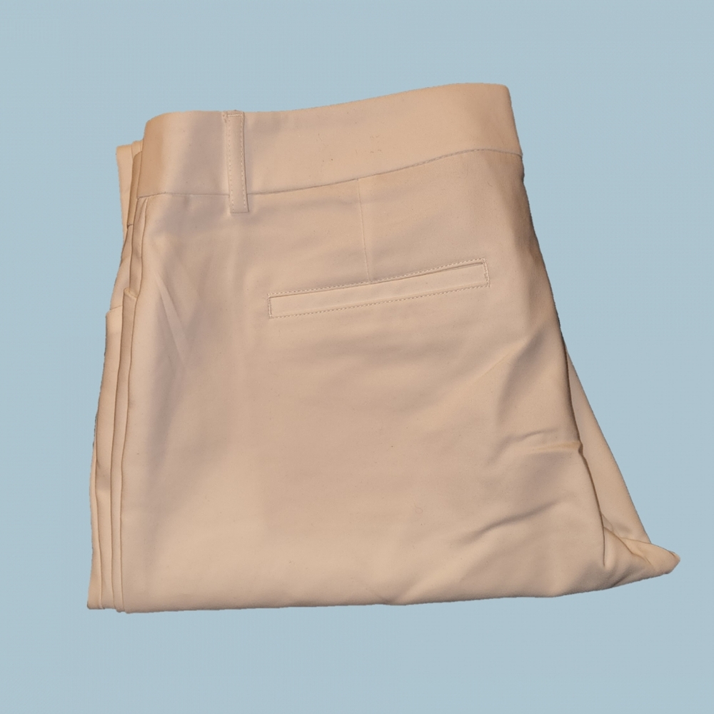 Express White Mid-Rise Barely Bootcut Pants, 8 Regular